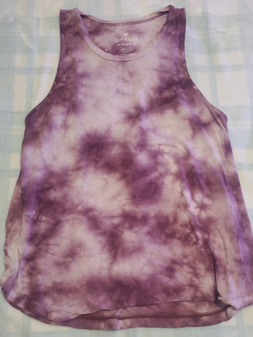 American Eagle Outfitters Purple Tie-Dye Tank